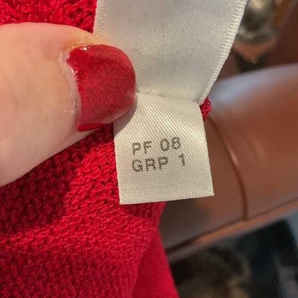 St. John Evening Marie Gray Vintage Red Bling Cocktail Christmas Dress Party 6 - Picture 7 of 8